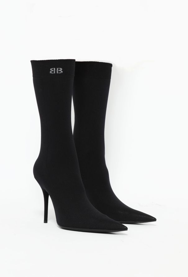 Balenciaga 2017 Knife Stiletto Sock Boots - 2