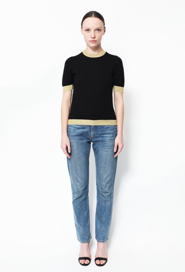 Gucci Metallic Trim Cashmere Top - 2