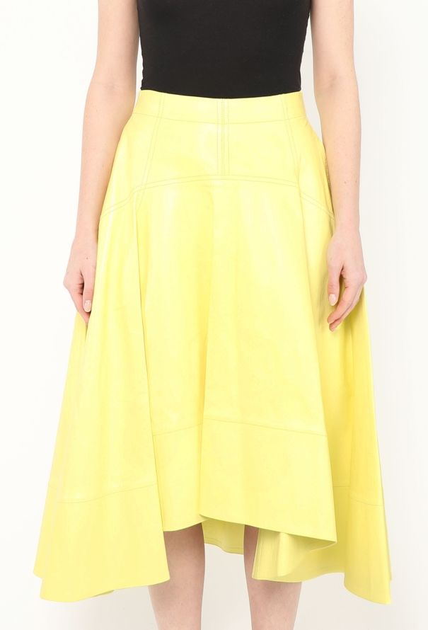 Bottega Veneta F/W 2022 Flared Leather Skirt - 3