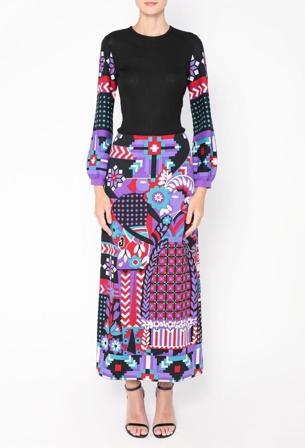 Lanvin '70s Graphic Ribbed Dress - 3