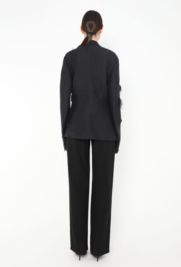 Céline RARE F/W 2014 Appliqué Silk Blazer - 5