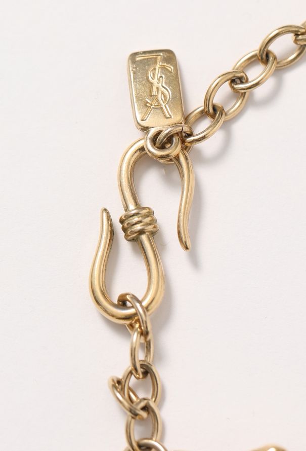 Saint Laurent Vintage Goossens' Strass Heart Necklace - 3