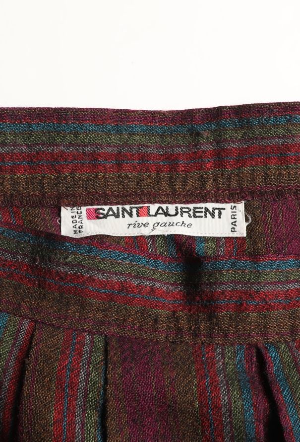 Saint Laurent Early '70s Pleated Wool Skirt - 4