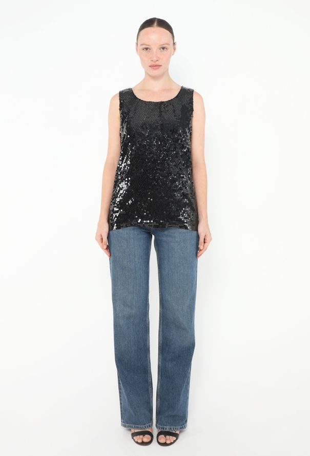 Saint Laurent 1992 Sequin Tank Top - 2