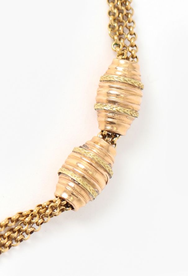 Vintage Fine Jewelry Antique 18k Yellow Gold Choker Necklace - 3