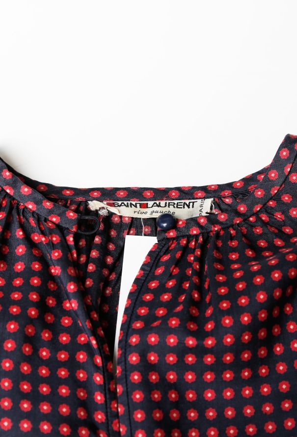 Saint Laurent 70s Floral Print Blouse - 4