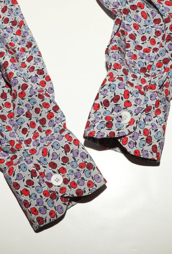 Céline '70s Printed Silk Blouse - 8