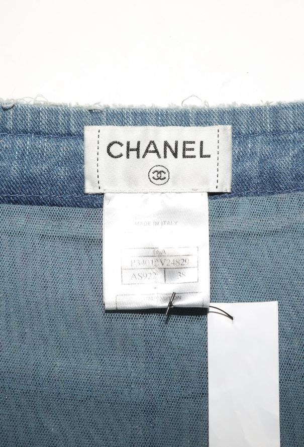Chanel F/W 2008 Distressed Denim Skirt - 6