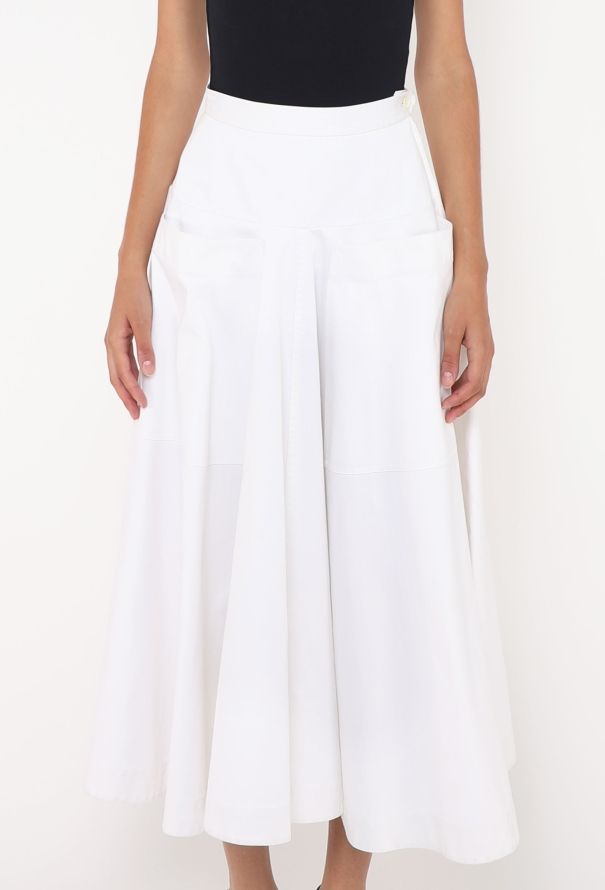 Saint Laurent Vintage Flared Cotton Skirt - 2