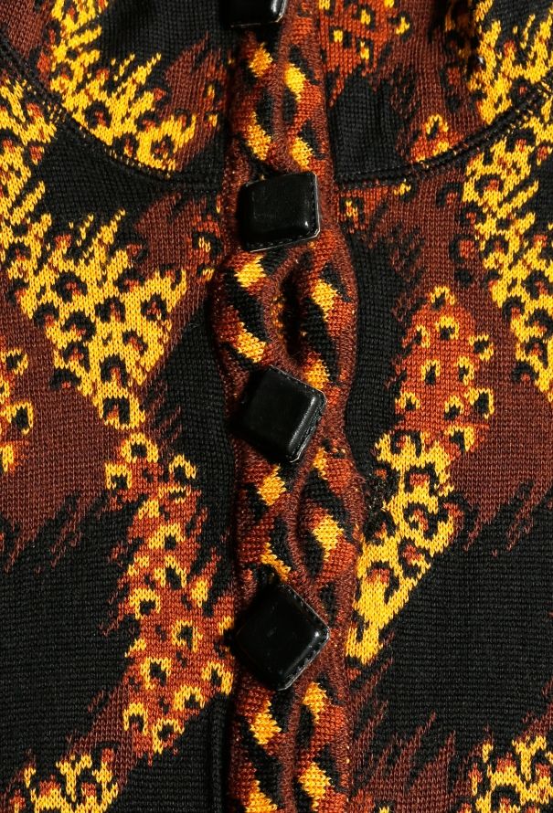 Saint Laurent F/W 1990 Leopard Hooded Dress - 6