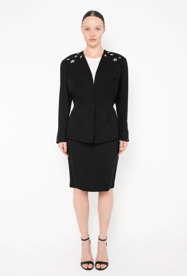 Thierry Mugler F/W 1990 Cinched Star Embellished Ensemble - 1