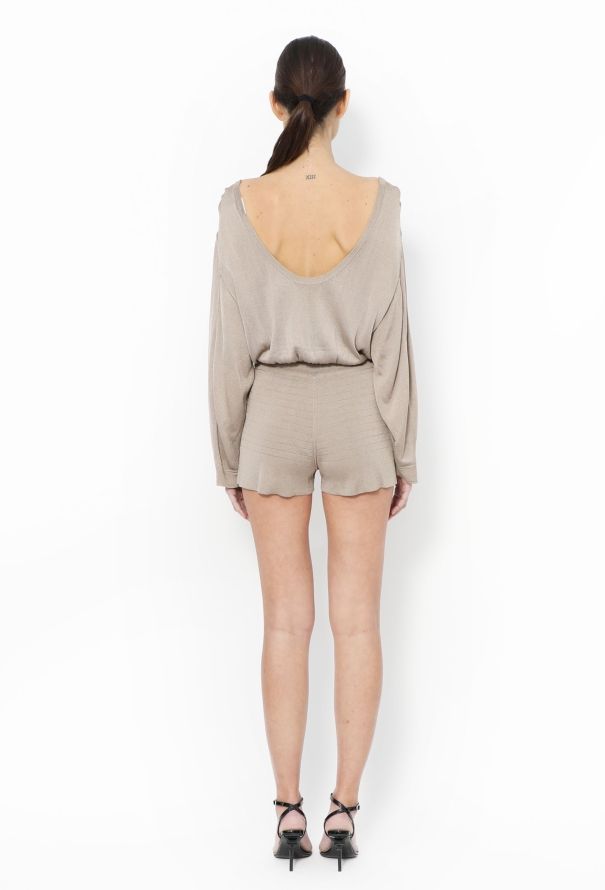 Alaïa '80s Cinched Knit Romper - 4