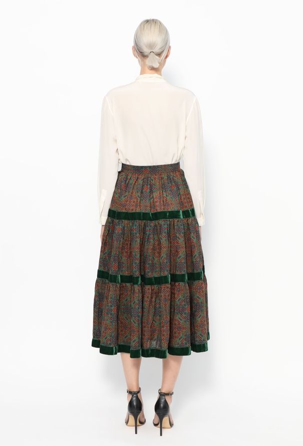 Saint Laurent Late '70s Printed Peasant Skirt - 4