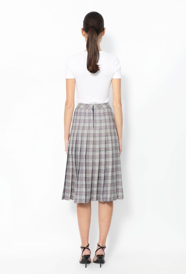 Céline '70s Pleated Horsebit Skirt - 4