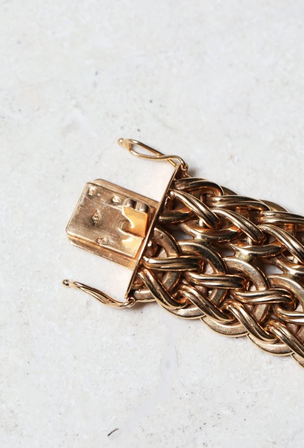 Vintage Fine Jewelry 18k Gold Layered Chainlink Bracelet - 5