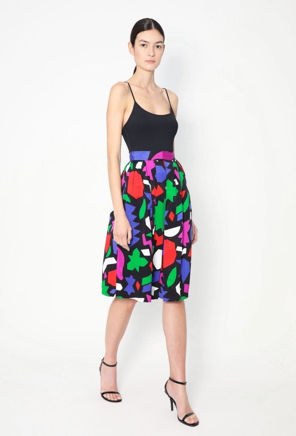 Saint Laurent S/S 1983 Pleated Matisse Skirt - 5