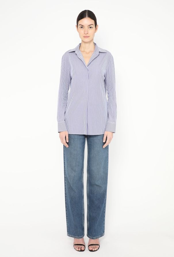 The Row 2023 Derica Pinstripe Shirt - 3