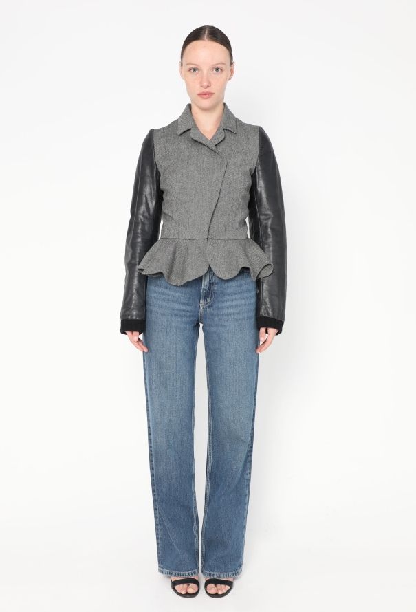 Balenciaga F/W 2002 Leather Peplum Jacket - 3