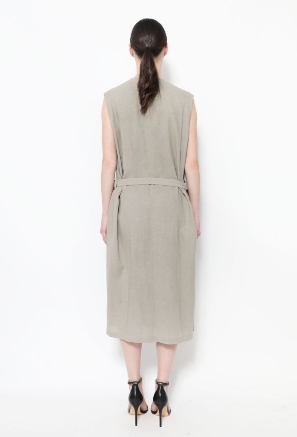 Hermès S/S 2002 MARGIELA Linen Wrap Dress - 4
