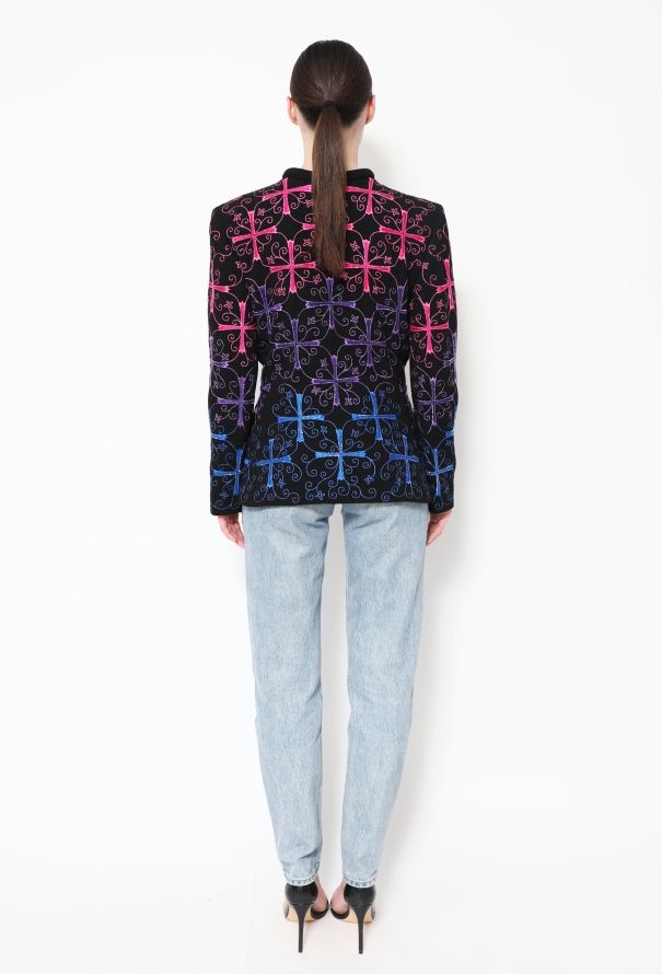 Gianni Versace RARE Atelier 1997 Filigree Cross Jacket - 4