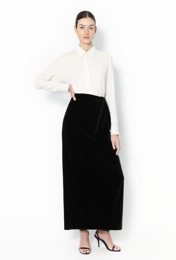 The Row 2022 Azelia Velvet Skirt - 3