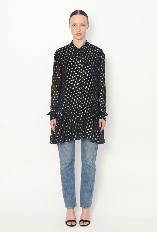 Saint Laurent 2017 Chiffon Lavallière Tunic - 2