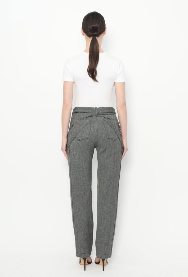 Balenciaga 2004 Belted Seam Trousers - 4