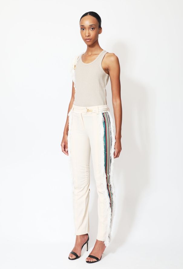 Paco Rabanne S/S 2016 Striped Fringe Trim Ensemble - 4