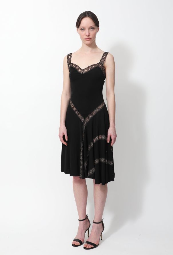 Alaïa Lace Trim Skater Dress - 4
