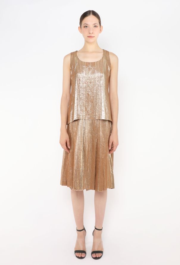 Chloé Vintage Lamé Skirt Ensemble - 3