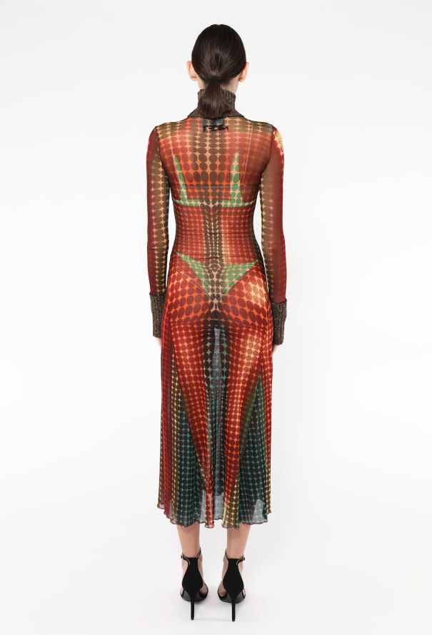Jean Paul Gaultier ICONIC F/W 1995 Cyberdot Mesh Dress - 4