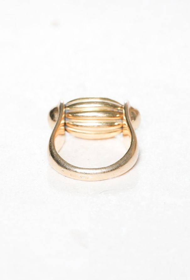 Vintage Fine Jewelry 18k Yellow Gold Gadroon Ring - 7