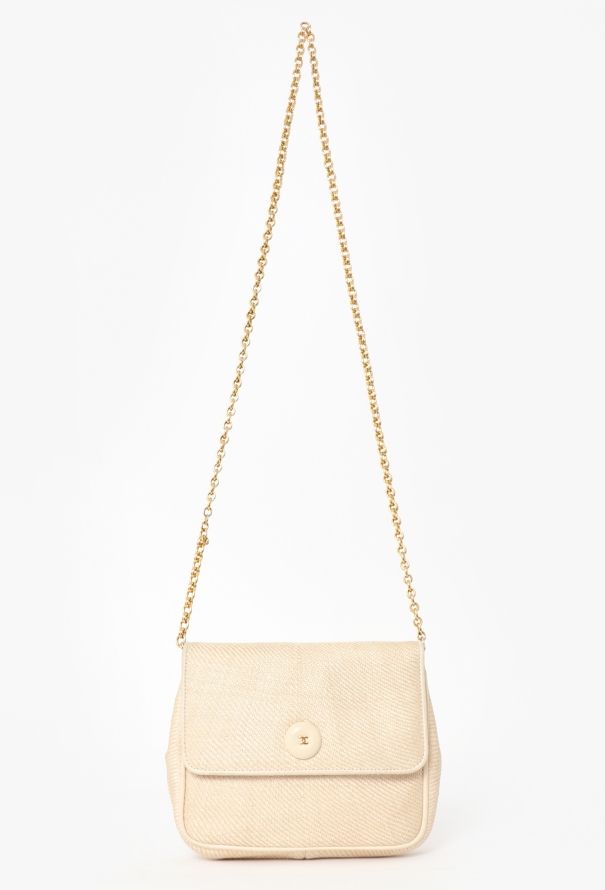 Chanel '80s Raffia Mini Flap Bag - 1