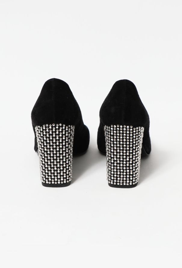 Saint Laurent Embellished Suede Pumps - 5