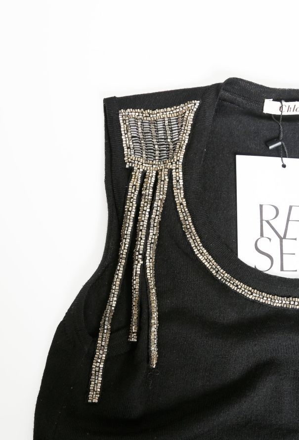 Chloé Vintage Beaded Knit Top - 7