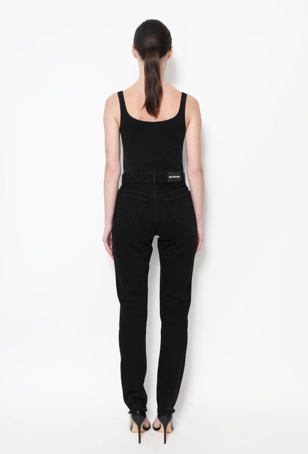 Balenciaga High-Waisted Buttonfly Jeans - 4