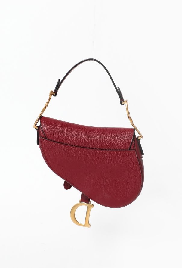 Dior Burgundy Mini Saddle Bag - 4