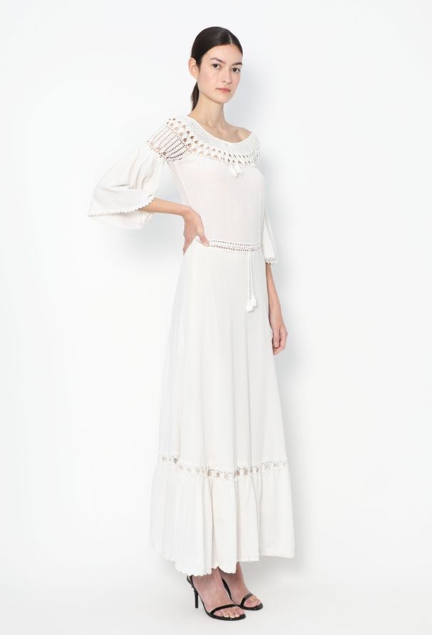 Crochet Cotton Maxi Dress - 4