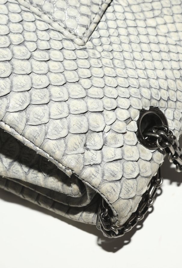 Chanel Grey Python 2.55 Maxi Flap Bag - 12