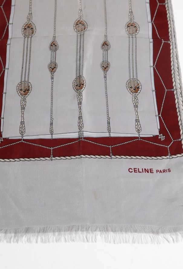Céline Vintage Silk Graphic Printed Scarf - 6
