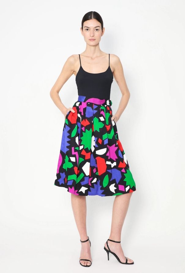 Saint Laurent S/S 1983 Pleated Matisse Skirt - 1