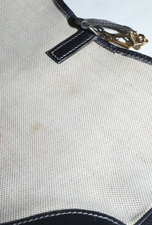 Hermès '50s Box & Toile H Trim Bag - 12