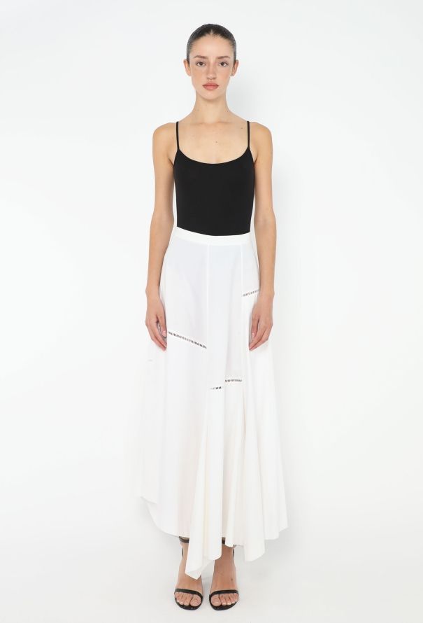 Loewe 2019 Asymmetrical Eyelet Skirt - 1