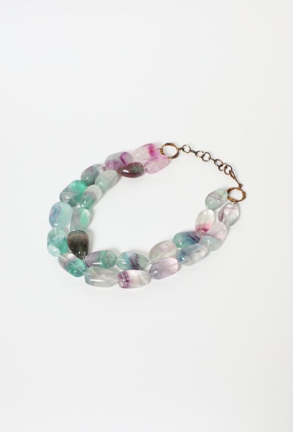 Fluorite Stone Choker Necklace - 3