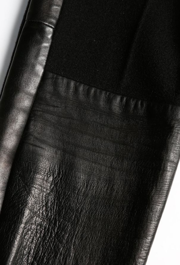 Céline F/W 2011 Wool Leather Trim Trousers - 6