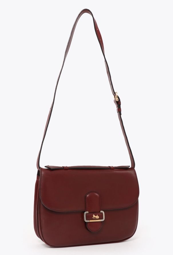 Céline Vintage Calèche Bag Burgundy - 2