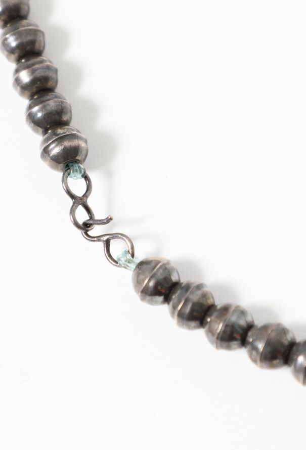 World Treasures Navajo Turquoise Squash Blossom Necklace - 5