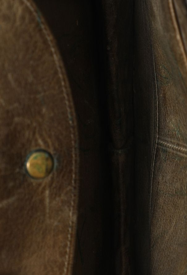 Hermès 1940s Black Porosus Clutch - 15