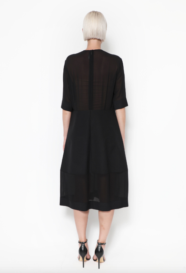 Céline Silk Crêpe Tulip Dress - 3