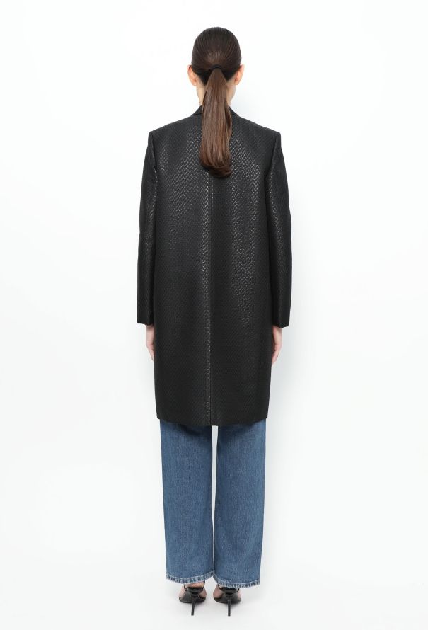 Céline Notched Brocade Crombie Coat - 5